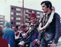 Hradec Králové 1978, MR 350: zprava (druhý) Bartůněk, David, Chaloupka, F.Svatoš..