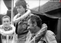Závod v České Třebové v r. 1982. Zleva Rathouský, Klimek, Gregora.