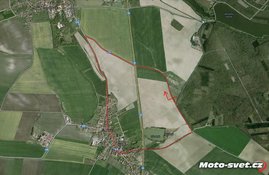 mapa současnosti okruhu Činěves..