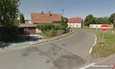Dobruška - cílová zatáčka dnes (zpětný pohled)..